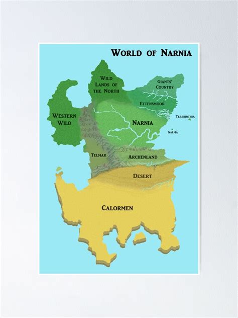 "Narnia Map (Basic)" Poster for Sale by HometownSciFi | Redbubble