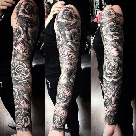 80 Amazing Rose Sleeve Tattoo Ideas