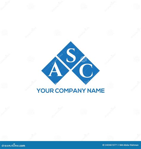 ASC Letter Logo Design on White Background. ASC Creative Initials ...