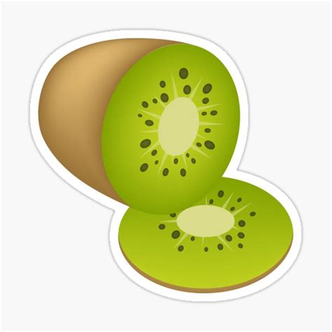 "Kiwi Fruit Emoji Illustration" Sticker for Sale by nakrut987654321 ...