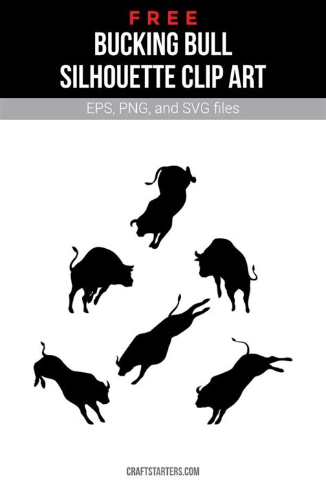 Free Bucking Bull Silhouette Clip Art | Bucking bulls, Silhouette clip art, Bull tattoos