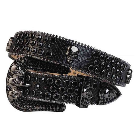 Skull & Crossbones Pirate Buckle Diamond Belt | Rhinestone Beltstore ...