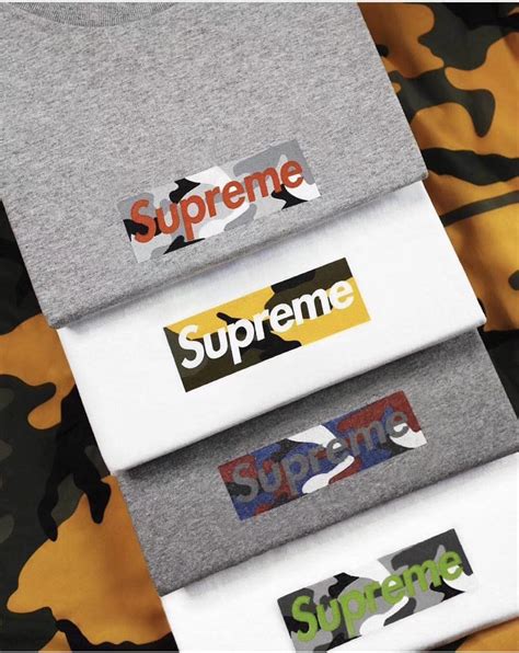 Supreme Box Logo Camo Tshirt A twist to your everyday box logo. Keepin it real with a little ...