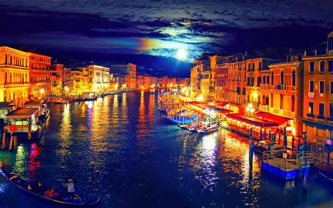 venice night painting - Google Search | Venice painting, Venice wallpaper, Tourist attractions ...