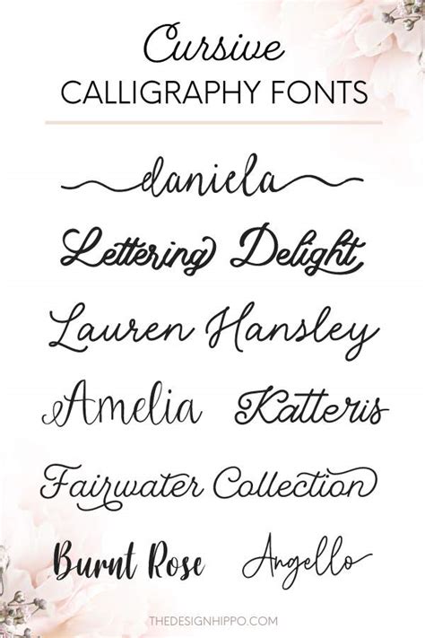 Best Cursive Calligraphy Fonts