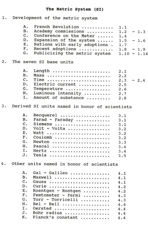 Metric System