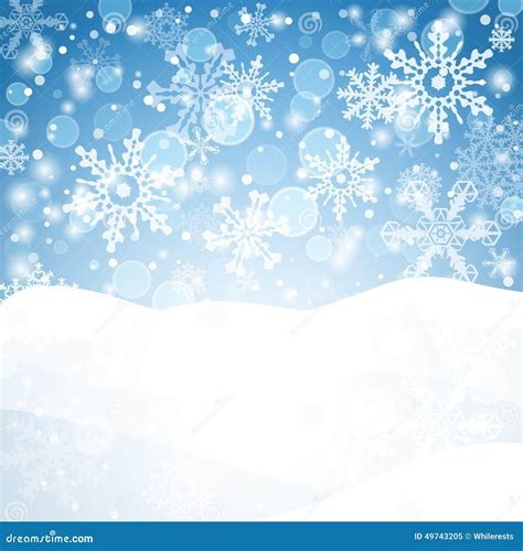 Winter Background with Snow. Christmas Snow Banner. Stock Illustration - Illustration of holiday ...