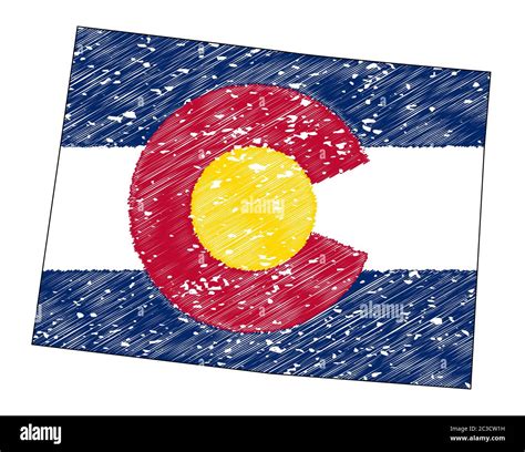 Colorado State outline Grunge Map and Flag Stock Photo - Alamy