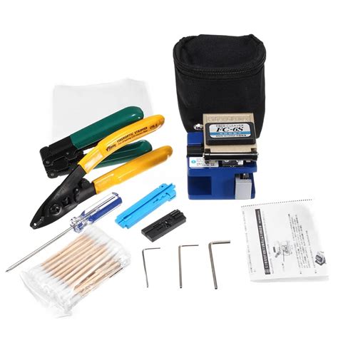 FTTH Splicing Splice Fiber Optic Stripping Tool Kit Set With Fiber ...