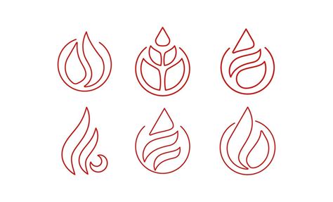 Fire flame line art logo icon design vector 2233035 Vector Art at Vecteezy