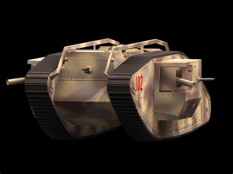 British Mark I male tank 3d model 3dsmax files free download - CadNav