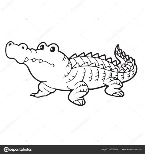 Crocodile Black And White Images - Crocodile