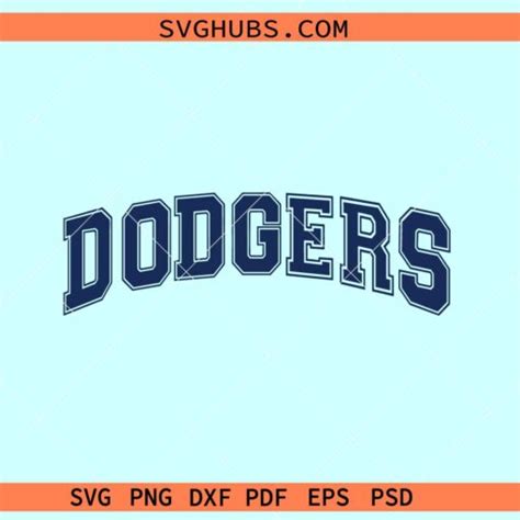 Dodgers varsity font SVG, LA dogers SVG, MLB team SVG, Dodgers Baseball svg