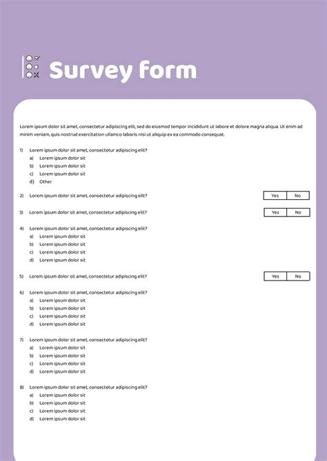 Free Survey Form Template For Google Docs