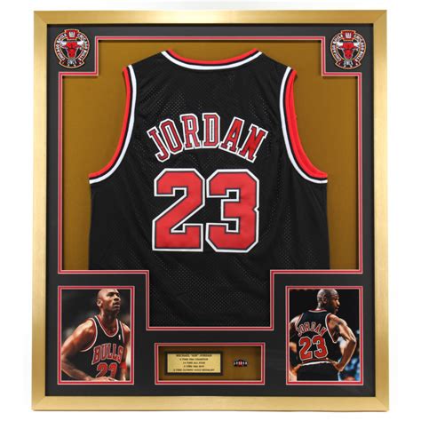 Michael Jordan 32x36 Custom Framed Jersey Display with Vintage Air ...