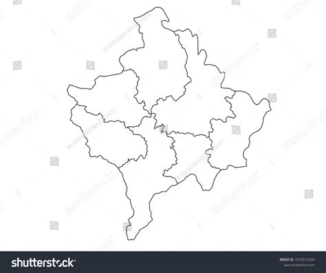 Kosovo Outline Map Detailed Isolated Vector Stock Vector (Royalty Free) 1010512204 | Shutterstock