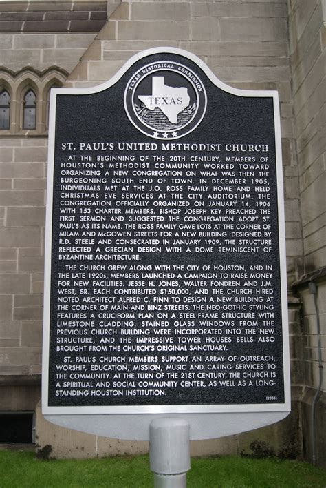 St. Paul's United Methodist Church - TEXAS HISTORICAL MARKERS