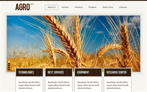 Agriculture Website Template #39866 - TemplateMonster