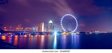 Singapore City Skyline Night Stock Photo 264680987 | Shutterstock