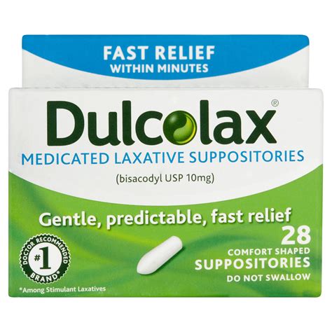 Dulcolax Medicated Laxative Suppositories 28ct - Walmart.com