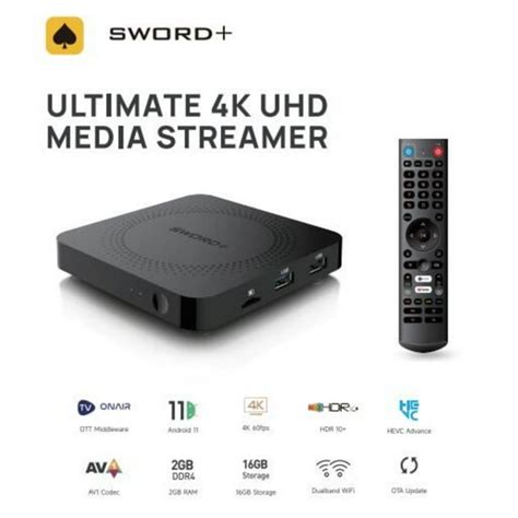 2023 TVPlus ACEROID SWORDPLUS SWORD+ Android 11 2GB+16GB IPTV SET TOP Smart TV Box 2.4/5G Duo ...