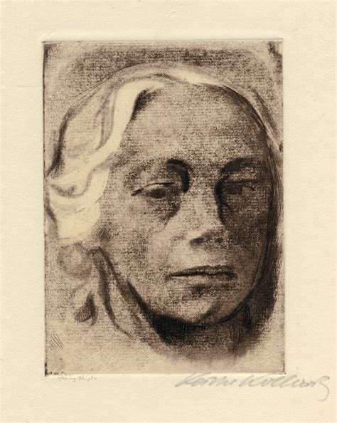 Selbstbildnis (self-portrait) by Kathe Kollwitz | Annex Galleries Fine Prints