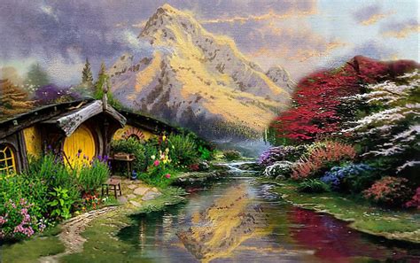 If Thomas Kinkade Ever Visited Middle Earth | Thomas Kinkade Painting Parodies | Know Your Meme