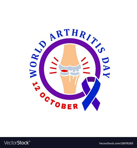 Arthritis day logo Royalty Free Vector Image - VectorStock