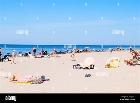 Beach, Dzintari, Jurmala, Latvia Stock Photo - Alamy