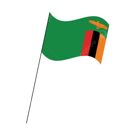 Isolated Transparent Waving Flag Of Zambia, Zambian Flag, Waving Flag ...