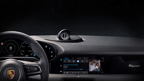 Porsche Taycan interior partially revealed, Apple Music comes standard