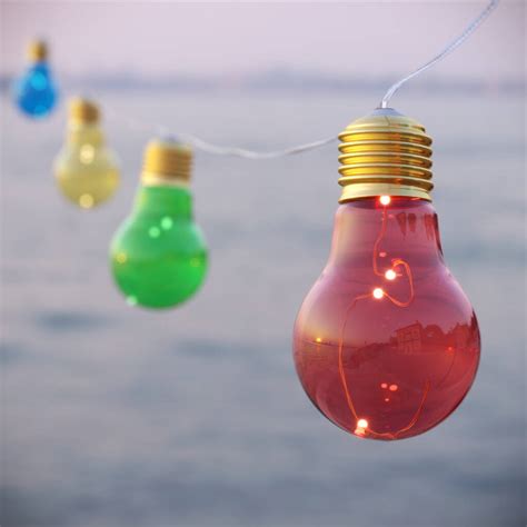 Retro Multi Coloured Solar Festoon Lights By Lights4fun | notonthehighstreet.com