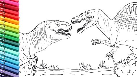 Spinosaurus Vs T Rex Coloring Pages - Infoupdate.org