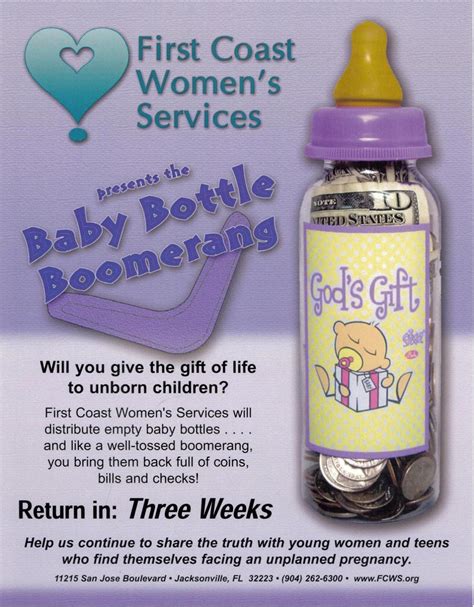 Baby Bottle Campaign (Any Time of the Year) · First Coast Women's Services