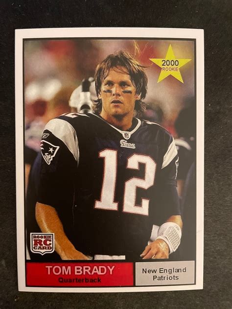 Tom Brady 2000 Star Rookie Insert Card New England Patriots | Etsy