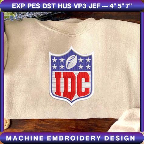 IDC Embroidery Design, NFL Football Logo Embroidery Design, - Inspire Uplift