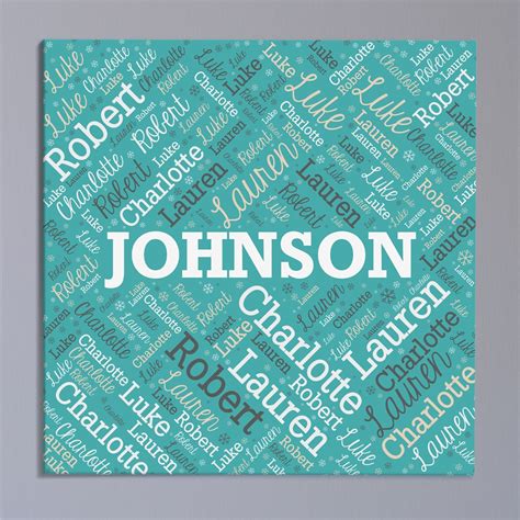 Personalized Family Name Word-Art Canvas | GiftsForYouNow