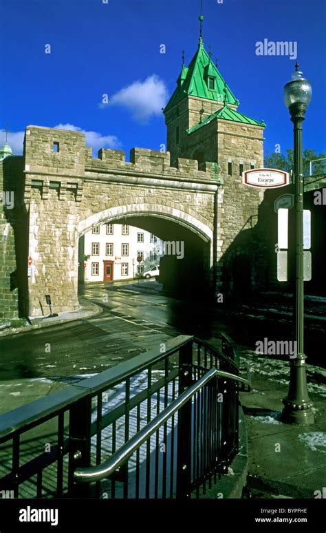 Old Quebec city wall Stock Photo - Alamy