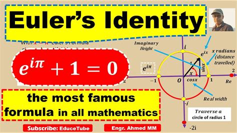 Euler's Identity/Euler's Formula/Five Constants - YouTube