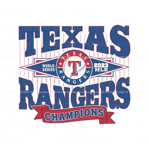 MLB 2023 Texas Rangers World Series Champions SVG File