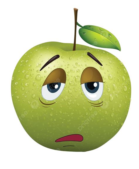Dull Apple Smiley Food Health Tedious Vector, Food, Health, Tedious PNG ...