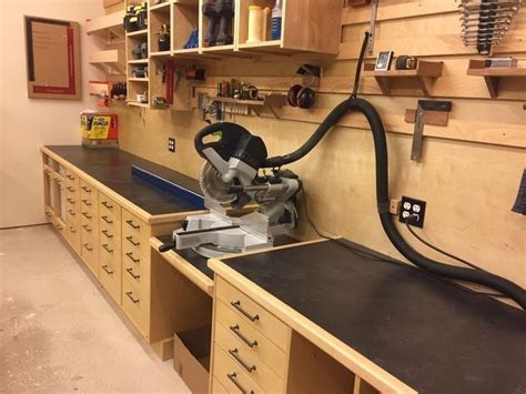 Mitre saw station - Best 55 workshop storage ideas 39 | Workshop storage, Woodworking shop ...