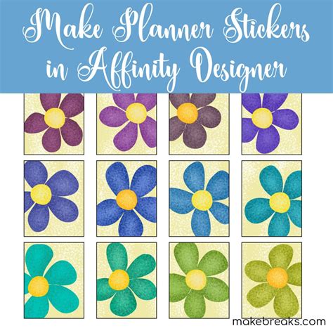 How to Make Planner Stickers in Affinity Designer for iPad - Make Breaks