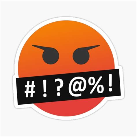 "Cursing Emoji" Sticker for Sale by purplepeppers | Redbubble