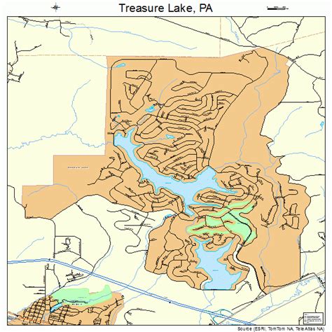 Treasure Lake Pennsylvania Street Map 4277335