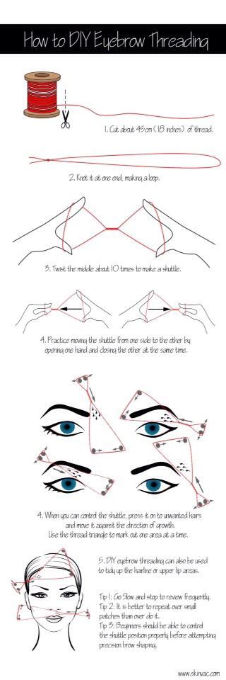 How To Thread Your Eyebrows | Diy eyebrow, Diy eyebrow threading ...