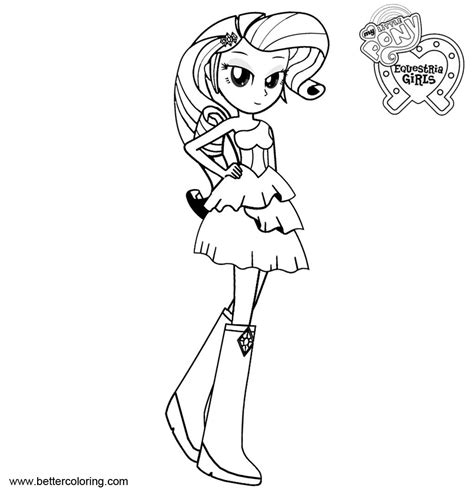 My Little Pony Equestria Girls Coloring Pages Rarity - Free Printable ...