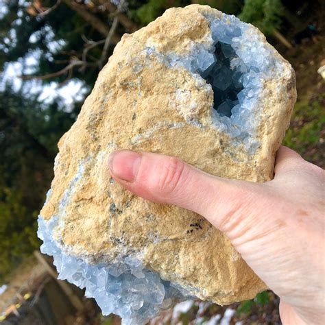 10 lb Celestite or Celestine Geode Crystal Cluster Specimen