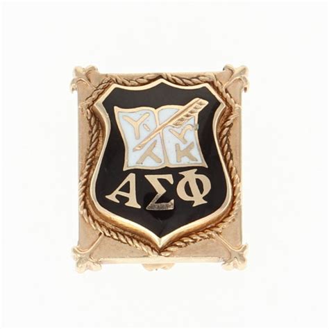 Alpha Sigma Phi Badge 10k Yellow Gold Fraternity Greek Society Pin 1940 Vintage | eBay