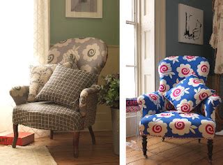 Eclectic chairs and kooky cushions: Celia Birtwell fabric